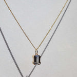Tanzanite Brooklyn Greenpoint Macha Pendant Necklace 14k Yellow Gold