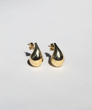 tear drop studs earrings 14k yellow gold Brooklyn New York 