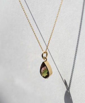 tourmaline necklace gold gift macha brooklyn nyc