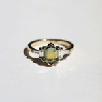 Montana Sapphire Yellow Gold White Diamonds NYC fine jewelry brooklyn NY New York jeweler sustainable ethical greenpoint engagement