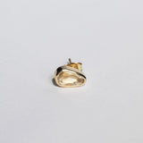 Macha Studio Large White Sapphire 14k Yellow Gold single earring sold in Greenpoint Brooklyn NYC