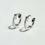 14k gold diamonds hoops earrings  NYC fine jewelry brooklyn NY New York jeweler sustainable ethical greenpoint engagement