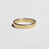 Hallmarked Band 14K Gold Wide