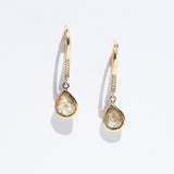 Julie Drop Earrings with Yellow Diamonds