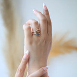 Ring Stack 14k Gold Diamond NYC fine jewelry brooklyn NY New York jeweler sustainable ethical greenpoint engagement