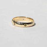 Handcrafted Hoop with bi-color sapphires in Yellow Gold