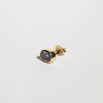 Macha Studio Blue Sapphire single earring in 14k solid Yellow Gold sold in Greenpoint Brooklyn NYC