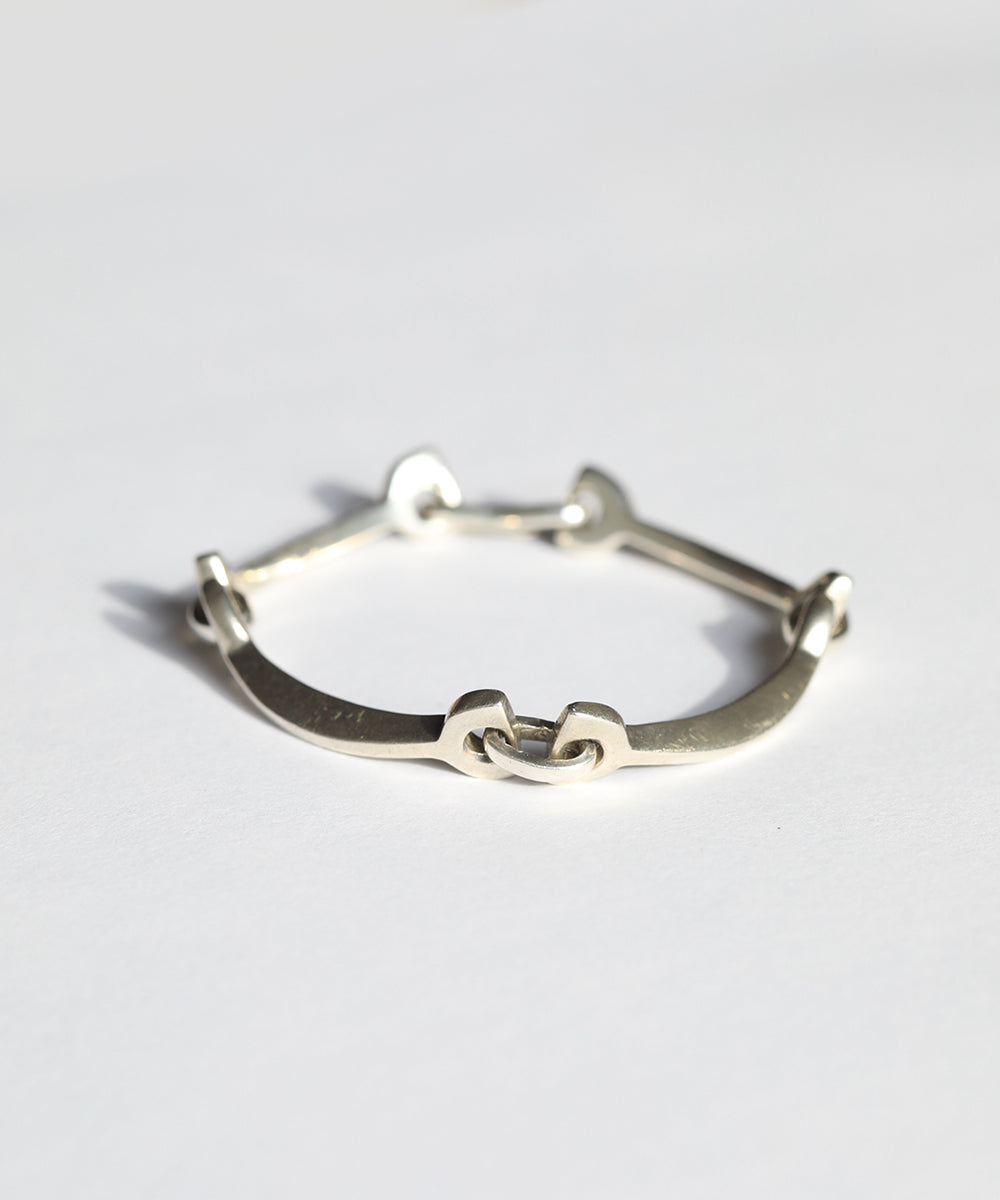 vintage 925 sterling silver bone bracelet 1990s Macha Studio Brooklyn New York City 11222