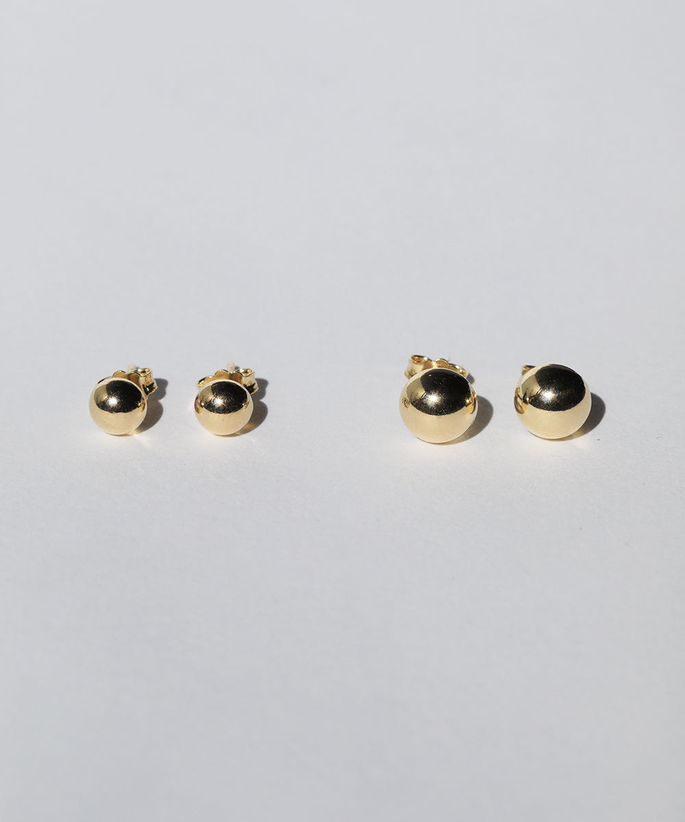 14k yellow gold ball studs earrings Brooklyn New York 