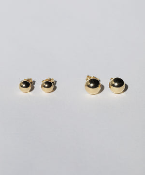 14k yellow gold ball studs earrings Brooklyn New York 