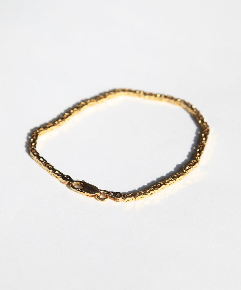 vintage 14k yellow gold bracelet Macha Studio 1980s greenpoint Brooklyn New York City textured