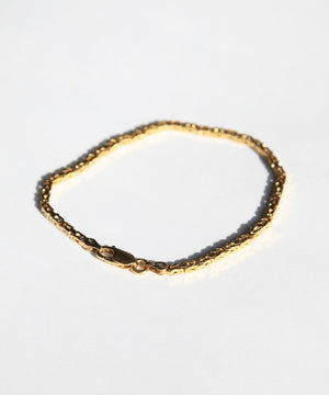vintage 14k yellow gold bracelet Macha Studio 1980s greenpoint Brooklyn New York City textured
