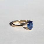 14k Yellow Gold Sapphire NYC fine jewelry brooklyn NY New York jeweler sustainable ethical greenpoint engagement