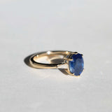 14k Yellow Gold Sapphire NYC fine jewelry brooklyn NY New York jeweler sustainable ethical greenpoint engagement
