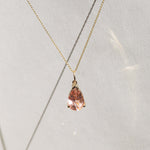 pendent charm 14k yellow gold sunstone NYC fine jewelry brooklyn NY New York jeweler sustainable ethical greenpoint engagement