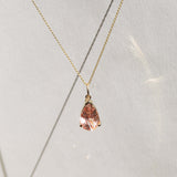 pendent charm 14k yellow gold sunstone NYC fine jewelry brooklyn NY New York jeweler sustainable ethical greenpoint engagement