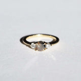 Copper Salt & Pepper Diamond Ellis Ring