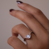 Cosmic Pear Diamond Ring White Gold