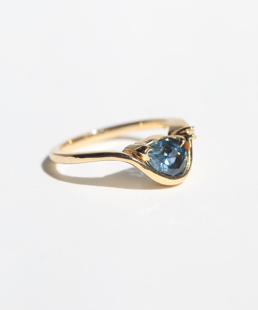 Crest Ring with Blue Sapphire