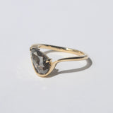 Crest Ring with Salt & Pepper Diamond