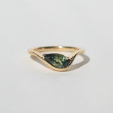 Crest Ring with Bi-color Sapphire