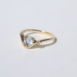 Cosmic Pear Violet Blue Sapphire Ring