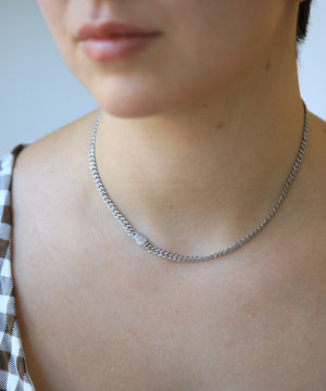 diamonds chain white gold 14k curb necklace macha jewelry brooklyn nyc