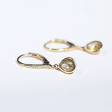 Julie Drop Earrings with Yellow Diamonds