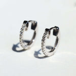 diamonds 14k gold white hoops NYC fine jewelry brooklyn NY New York jeweler sustainable ethical greenpoint engagement