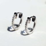 diamonds 14k gold white hoops NYC fine jewelry brooklyn NY New York jeweler sustainable ethical greenpoint engagement