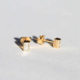 Emerald Cut Diamond Stud Earrings