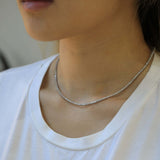 Diamond 14k gold necklace NYC fine jewelry brooklyn NY New York jeweler sustainable ethical greenpoint engagement