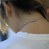 Diamond 14k gold necklace NYC fine jewelry brooklyn NY New York jeweler sustainable ethical greenpoint engagement