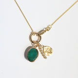 Pear Emerald Bezel Pendant