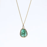 Raw Emerald Freeform Pendant 2ct