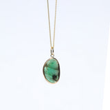 Raw Emerald Freeform Pendant 3ct