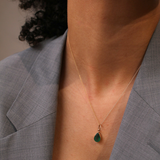 Pear Emerald Bezel Pendant
