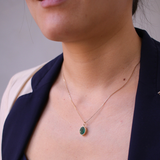 Oval Emerald Bezel Pendant