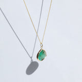 Raw Emerald Freeform Pendant 2ct