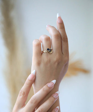 Melina Salt & Pepper Dual Ring