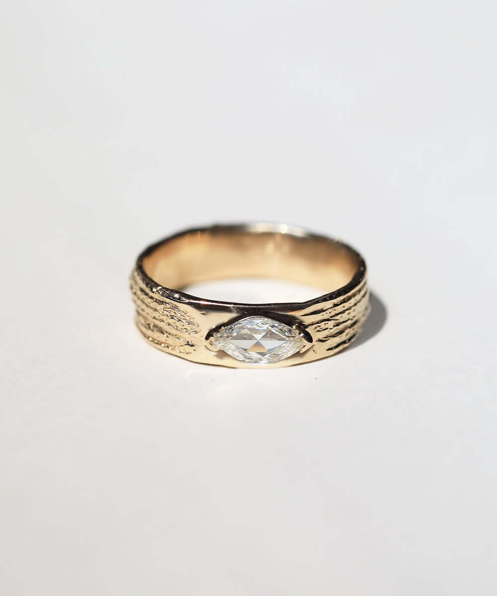 Diamond texture band 14k gold  NYC Brooklyn necklace NYC fine jewelry brooklyn NY New York jeweler sustainable ethical greenpoint engagement Earrings