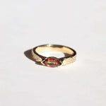 14k yellow gold sapphire ring NYC fine jewelry brooklyn NY New York jeweler sustainable ethical greenpoint engagement