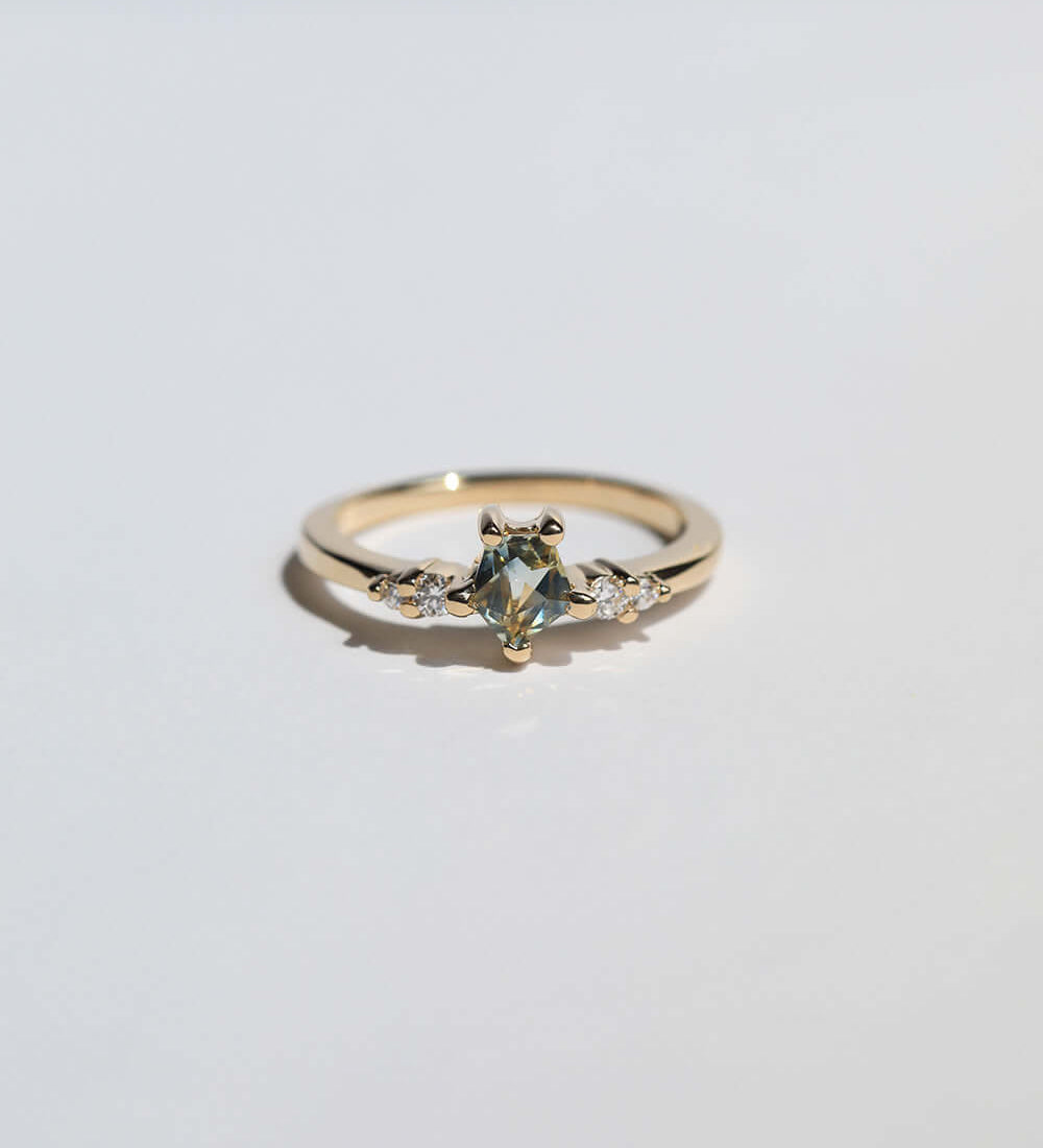 Sapphire diamonds 14k yellow gold Brooklyn New York 11222