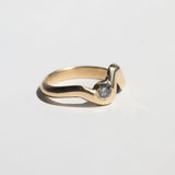 Grand Ripple Ring with Diamond