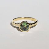 Bi-Color Sapphire Bezel Solitaire II