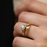 white diamond wedding band  14k yellow gold Brooklyn New York 11222