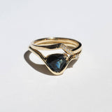  14k Yellow Gold Band Sapphire Ring Diamond , Brooklyn New York