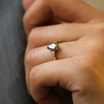 salt & pepper diamond engagement rings, wedding band 