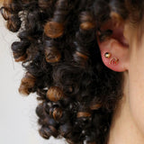 Misprint Earrings with Orange Sapphires
