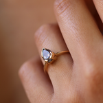 pear salt and pepper diamond  ring 14k yellow gold ring Brooklyn New York 11222